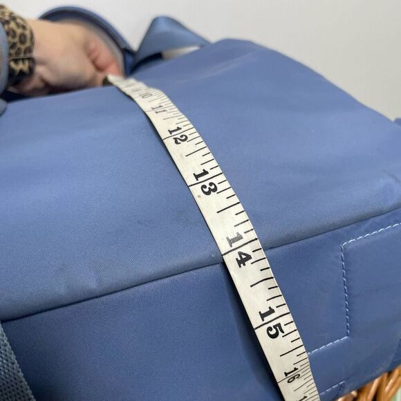 Tory Burch Ella Nylon Backpack Bag In Oceanside Light Blue School Purse 88368 - Picture 5 of 11